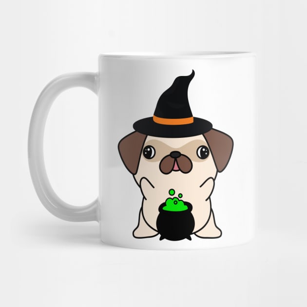 Cute pug dog is a witch by Pet Station